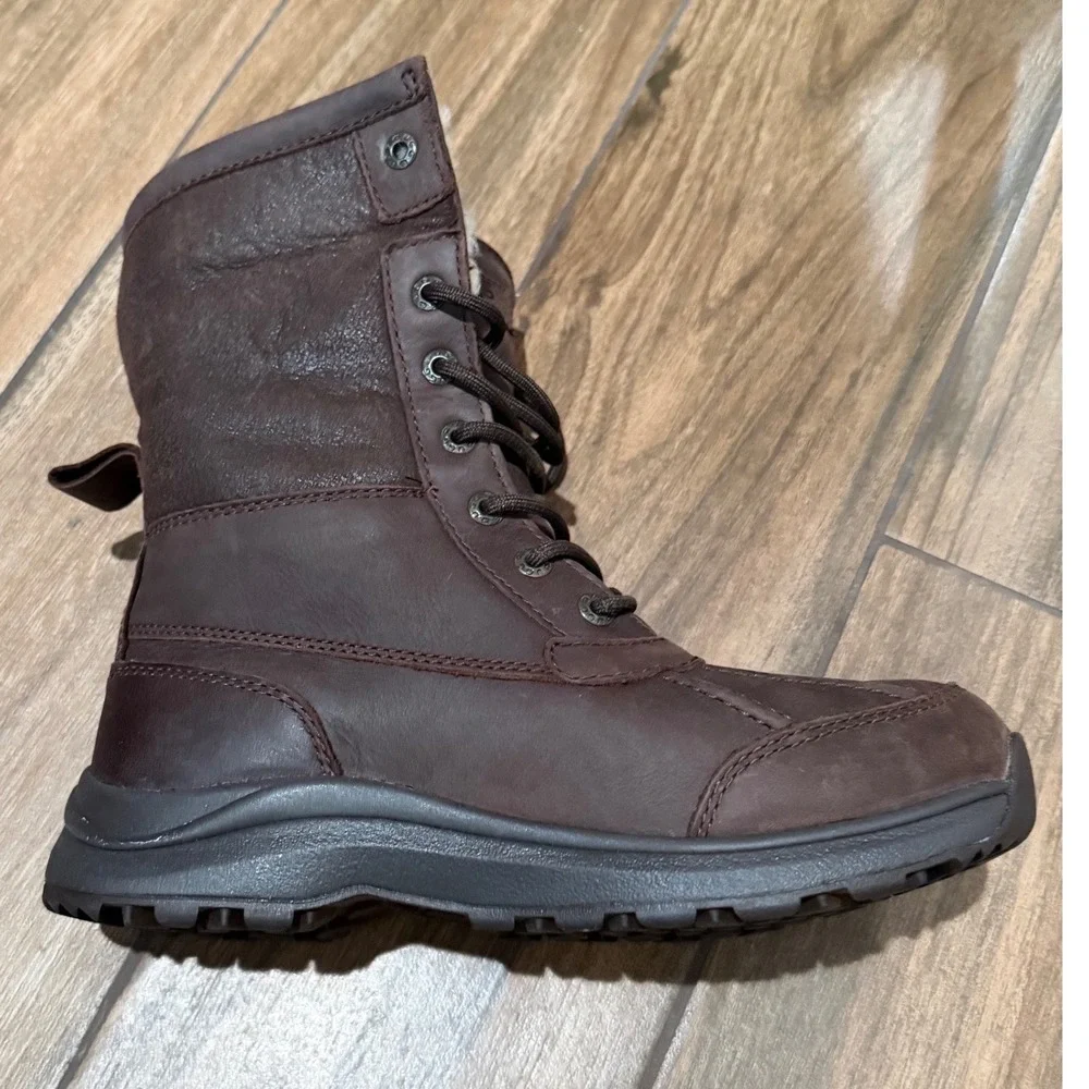 UGG Adirondack III Waterproof Stout Brown Leather Winter Boots Women 6.5